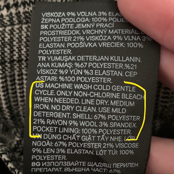 NWT H&M houndstooth plaid thick pants size 2 - Picture 5 of 5